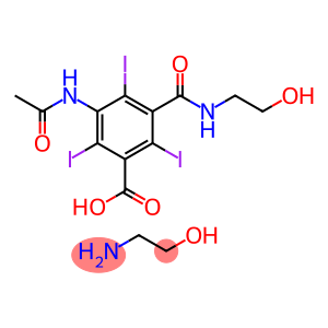 Benzoic acid, 3-(acetylamino)-5-[[(2-hydroxyethyl)amino]carbonyl]-2,4,6-triiodo-, compd. with 2-aminoethanol (1:1)