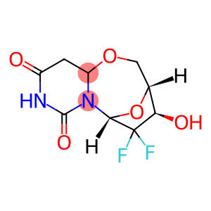 3,6-Epoxy-2H,8H-pyrimido[6,1-b][1,3]oxazocine-8,10(9H)-dione, 5,5-difluorohexahydro-4-hydroxy-, (3R,4R,6R)- (9CI)