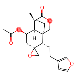 (2S,4'S)-5'α-Acetoxy-8'β-[2-(3-furyl)ethyl]-4',4'aβ,5',6'-tetrahydro-4'-methylspiro[oxirane-2,7'(8'H)-[3H-4β,8aβ]propano[1H-2]benzopyran]-3'-one