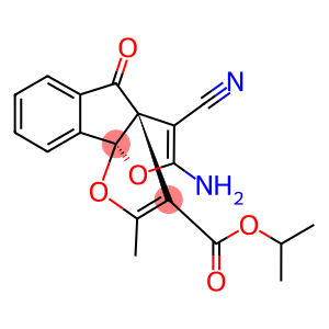 11-isopropoxycarbonyl-10-methyl-2-amino-4-oxo-4,3a,8b-trihydro-3a,8b-expoxyethenoindeno[1,2-b]furan-3-carbonitrile
