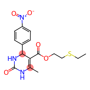 2-(ethylsulfanyl)ethyl 4-{4-nitrophenyl}-6-methyl-2-oxo-1,2,3,4-tetrahydro-5-pyrimidinecarboxylate