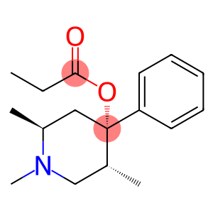 4-Piperidinol, 1,2,5-trimethyl-4-phenyl-, propanoate (ester), (2α,4β,5β)- (9CI)
