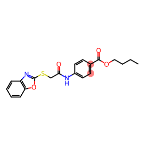 butyl 4-{[(1,3-benzoxazol-2-ylsulfanyl)acetyl]amino}benzoate
