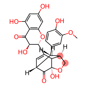 3,6-Methanobenzofuran-7(6H)-one,4-[(2R,3R)-3,4-dihydro-3,5,7-trihydroxy-4-oxo-2H-1-benzopyran-2-yl]-2,3,3a,7a-tetrahydro-7a-hydroxy-8-(4-hydroxy-3-methoxyphenyl)-,(3R,3aR,6R,7aR,8R)-