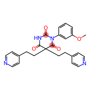 1-(3-methoxyphenyl)-5,5-bis[2-(4-pyridinyl)ethyl]-2,4,6(1H,3H,5H)-pyrimidinetrione