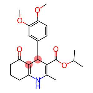 isopropyl 4-(3,4-dimethoxyphenyl)-2-methyl-5-oxo-1,4,5,6,7,8-hexahydro-3-quinolinecarboxylate