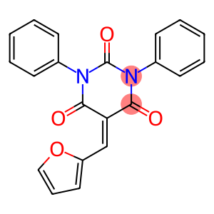 5-(2-furylmethylene)-1,3-diphenyl-2,4,6(1H,3H,5H)-pyrimidinetrione