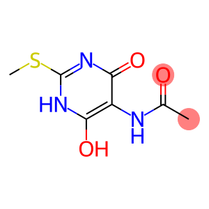 Acetamide, N-[1,4-dihydro-6-hydroxy-2-(methylthio)-4-oxo-5-pyrimidinyl]- (9CI)