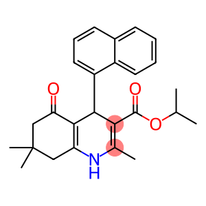 3-Quinolinecarboxylic acid, 1,4,5,6,7,8-hexahydro-2,7,7-trimethyl-4-(1-naphthalenyl)-5-oxo-, 1-methylethyl ester