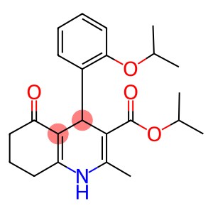 1-methylethyl 2-methyl-4-{2-[(1-methylethyl)oxy]phenyl}-5-oxo-1,4,5,6,7,8-hexahydroquinoline-3-carboxylate