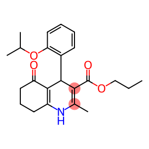 propyl 2-methyl-4-{2-[(1-methylethyl)oxy]phenyl}-5-oxo-1,4,5,6,7,8-hexahydroquinoline-3-carboxylate