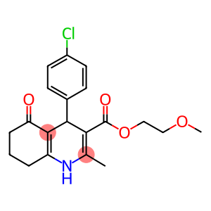2-methoxyethyl 4-(4-chlorophenyl)-2-methyl-5-oxo-1,4,5,6,7,8-hexahydroquinoline-3-carboxylate