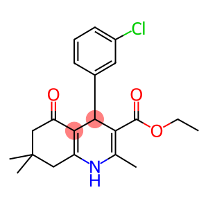 ethyl 4-(3-chlorophenyl)-2,7,7-trimethyl-5-oxo-1,4,5,6,7,8-hexahydroquinoline-3-carboxylate