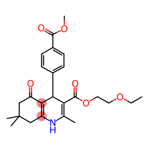 2-(ethyloxy)ethyl 2,7,7-trimethyl-4-{4-[(methyloxy)carbonyl]phenyl}-5-oxo-1,4,5,6,7,8-hexahydroquinoline-3-carboxylate