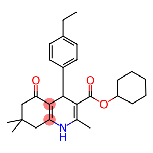 cyclohexyl 4-(4-ethylphenyl)-2,7,7-trimethyl-5-oxo-1,4,5,6,7,8-hexahydro-3-quinolinecarboxylate