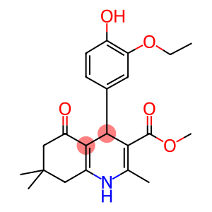 methyl 4-[3-(ethyloxy)-4-hydroxyphenyl]-2,7,7-trimethyl-5-oxo-1,4,5,6,7,8-hexahydroquinoline-3-carboxylate