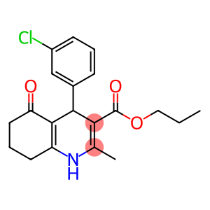 propyl 4-(3-chlorophenyl)-2-methyl-5-oxo-1,4,5,6,7,8-hexahydro-3-quinolinecarboxylate