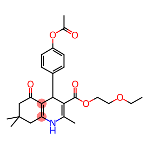 2-(ethyloxy)ethyl 4-[4-(acetyloxy)phenyl]-2,7,7-trimethyl-5-oxo-1,4,5,6,7,8-hexahydroquinoline-3-carboxylate