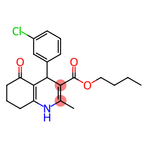 butyl 4-(3-chlorophenyl)-2-methyl-5-oxo-1,4,5,6,7,8-hexahydro-3-quinolinecarboxylate