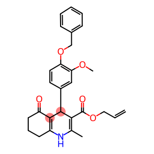 prop-2-enyl 2-methyl-4-{3-(methyloxy)-4-[(phenylmethyl)oxy]phenyl}-5-oxo-1,4,5,6,7,8-hexahydroquinoline-3-carboxylate