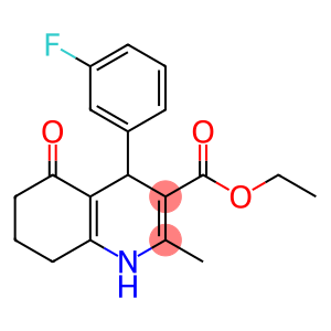 ethyl 4-(3-fluorophenyl)-2-methyl-5-oxo-1,4,5,6,7,8-hexahydro-3-quinolinecarboxylate