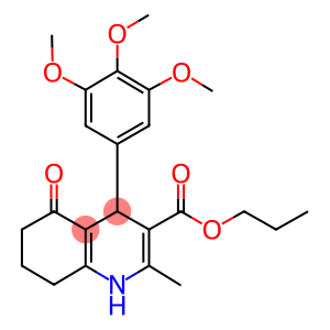 propyl 2-methyl-5-oxo-4-[3,4,5-tris(methyloxy)phenyl]-1,4,5,6,7,8-hexahydroquinoline-3-carboxylate