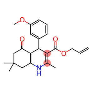 prop-2-enyl 2,7,7-trimethyl-4-[3-(methyloxy)phenyl]-5-oxo-1,4,5,6,7,8-hexahydroquinoline-3-carboxylate