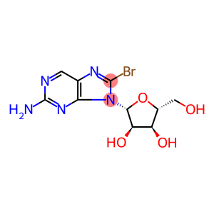2-Amino-8-bromo-9-beta-D-ribofuranosyl-9H-purine