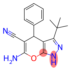 6-amino-3-tert-butyl-4-phenyl-1,4-dihydropyrano[2,3-c]pyrazole-5-carbonitrile