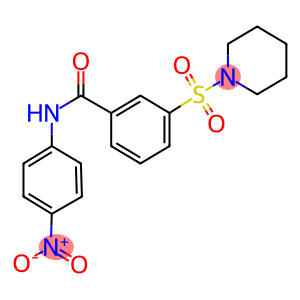 N-{4-nitrophenyl}-3-(1-piperidinylsulfonyl)benzamide
