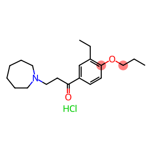 1-Propanone, 1-(3-ethyl-4-propoxyphenyl)-3-(hexahydro-1H-azepin-1-yl)- , hydrochloride (9CI)