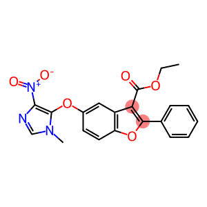 ethyl 5-((1-methyl-4-nitro-1H-imidazol-5-yl)oxy)-2-phenylbenzofuran-3-carboxylate