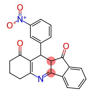 6H-Indeno[1,2-b]quinoline-9,11-dione, 7,8,10,10a-tetrahydro-10-(3-nitrophenyl)-
