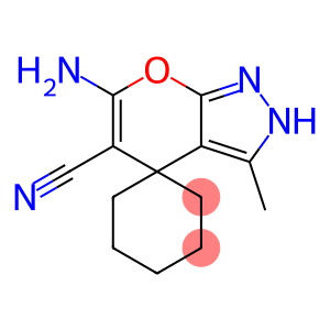 6-amino-3-methyl-2H-spiro[cyclohexane-1,4-pyrano[2,3-c]pyrazole]-5-carbonitrile