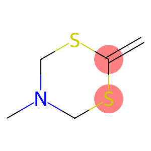 4H-1,3,5-Dithiazine, dihydro-5-methyl-2-methylene-