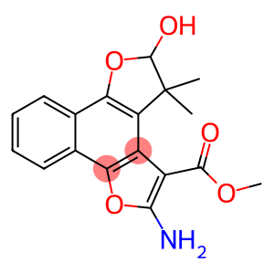 2-Amino-4,5-dihydro-5-hydroxy-4,4-dimethyl-naphtho[1,2-b:4,3-b'']difuran-3-carboxylic acid methyl ester