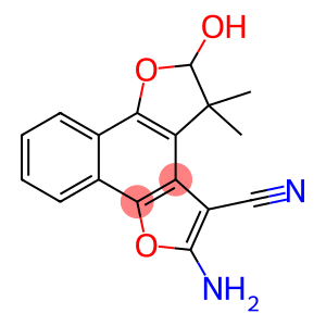2-Amino-4,5-dihydro-5-hydroxy-4,4-dimethyl-naphtho[1,2-b:4,3-b'']difuran-3-carbonitrile