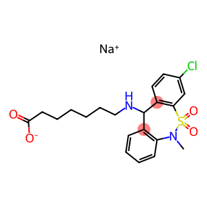 3-Chloro-6,11-dihydro-6-methyl-11-[6-(sodiooxycarbonyl)hexylamino]dibenzo[c,f][1,2]thiazepine 5,5-dioxide