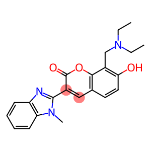 8-((diethylamino)methyl)-7-hydroxy-3-(1-methyl-1H-benzo[d]imidazol-2-yl)-2H-chromen-2-one
