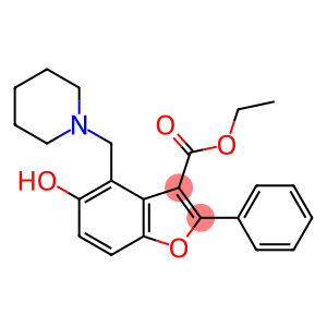 ethyl 5-hydroxy-2-phenyl-4-(piperidin-1-ylmethyl)-1-benzofuran-3-carboxylate