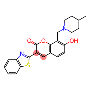 3-(benzo[d]thiazol-2-yl)-7-hydroxy-8-((4-methylpiperidin-1-yl)methyl)-2H-chromen-2-one