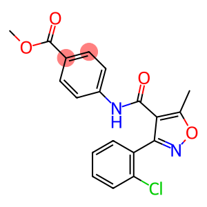 Benzoic acid, 4-[[[3-(2-chlorophenyl)-5-methyl-4-isoxazolyl]carbonyl]amino]-, methyl ester