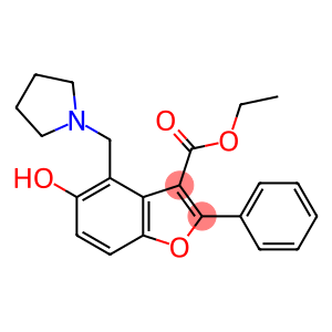 ethyl 5-hydroxy-2-phenyl-4-(1-pyrrolidinylmethyl)-1-benzofuran-3-carboxylate