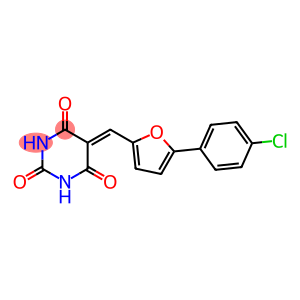 2,4,6(1H,3H,5H)-Pyrimidinetrione, 5-[[5-(4-chlorophenyl)-2-furanyl]methylene]-