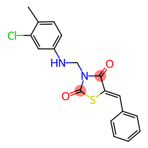 5-benzylidene-3-[(3-chloro-4-methylanilino)methyl]-1,3-thiazolidine-2,4-dione
