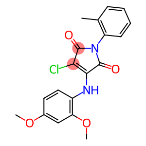1H-Pyrrole-2,5-dione, 3-chloro-4-[(2,4-dimethoxyphenyl)amino]-1-(2-methylphenyl)-