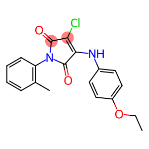 1H-Pyrrole-2,5-dione, 3-chloro-4-[(4-ethoxyphenyl)amino]-1-(2-methylphenyl)-