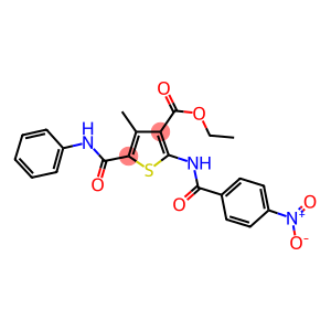 ethyl 5-(anilinocarbonyl)-2-({4-nitrobenzoyl}amino)-4-methyl-3-thiophenecarboxylate