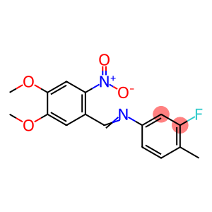 N-(4,5-dimethoxy-2-nitrobenzylidene)-3-fluoro-4-methylaniline