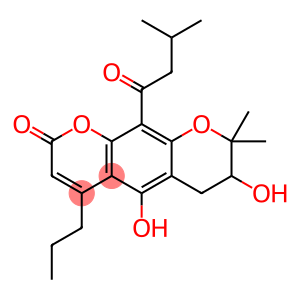 7,8-Dihydro-5,7-dihydroxy-8,8-dimethyl-10-(3-methyl-1-oxobutyl)-4-propyl-2H,6H-benzo[1,2-b:5,4-b']dipyran-2-one
